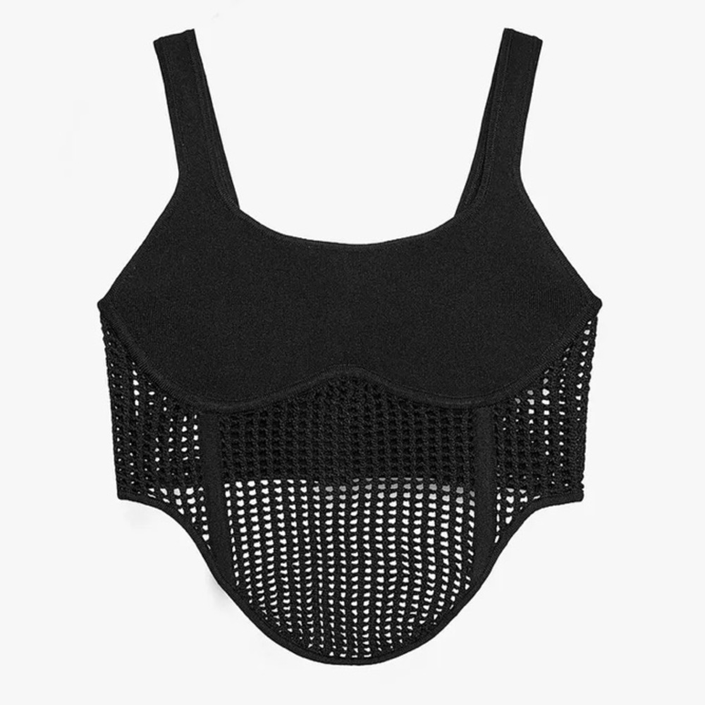 NEW! Zara Combination Knit Corset Top Size S - Picture 4 of 11